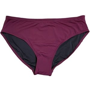 Woman’s Maroon Bikini Swim Bottom XL